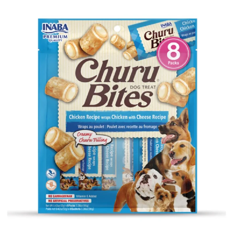 Inaba Dog Churu Bites Chicken Wraps with Cheese 96g 8pk