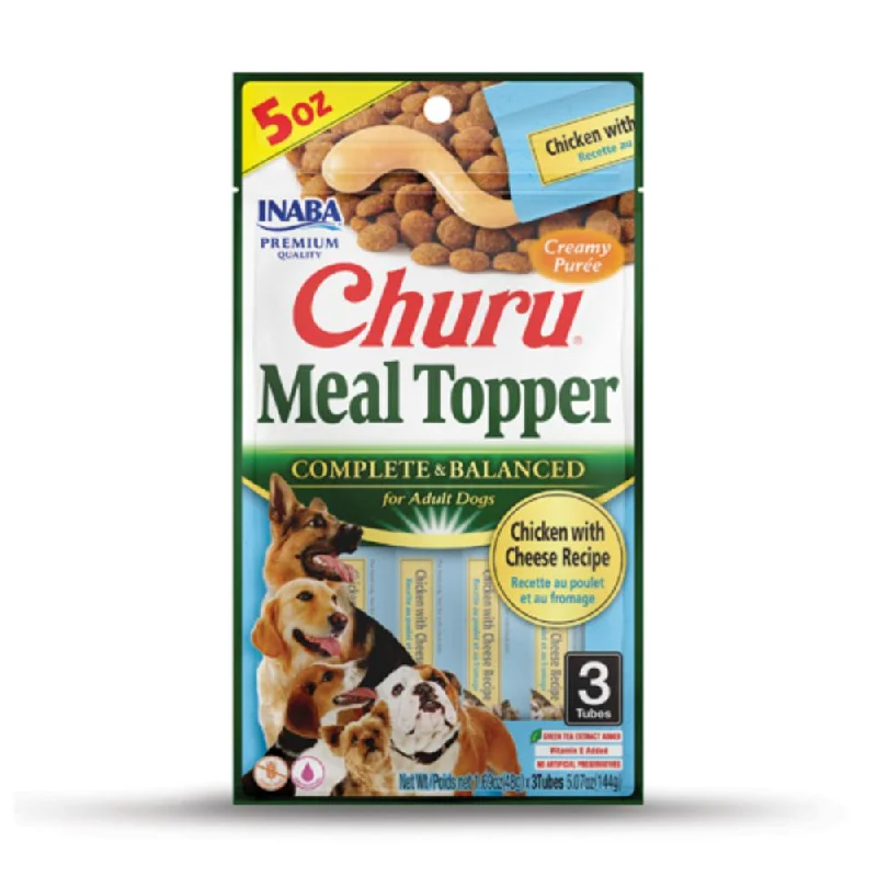 Inaba Dog Churu Meal Topper Chicken with Cheese 144g 3pk