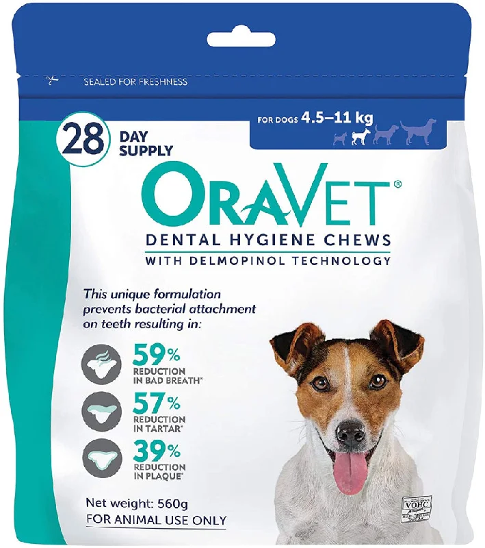 Oravet Dental Hygiene Chew For Dogs, Dental Treats For Dogs, Small, 28 Count/Days